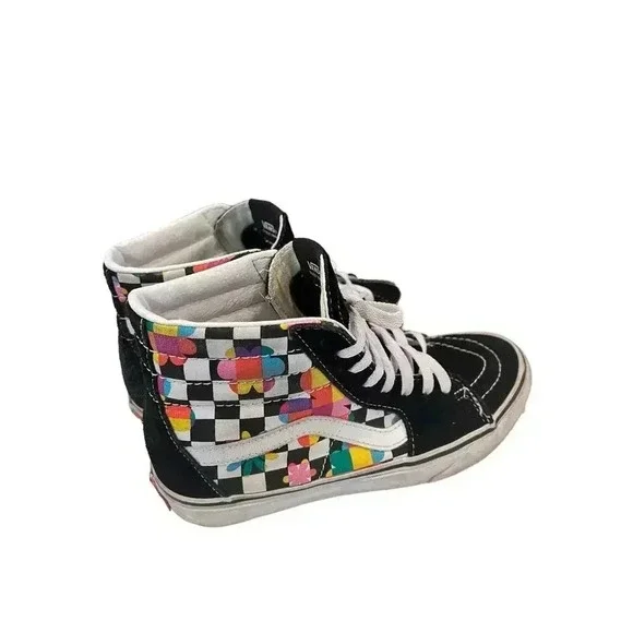 VAND OLDSCHOOL comfortcush sk8 hitops checkered floral mens size 5 - Picture 4 of 6